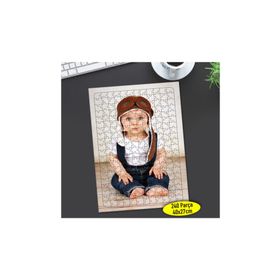 Asilmeydan 456793647 240 Parça Pilot Şapkalı Sevimli Bebek Puzzle Yapboz Tablo