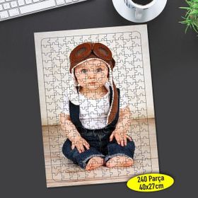 Asilmeydan 456793647 240 Parça Pilot Şapkalı Sevimli Bebek Puzzle Yapboz Tablo