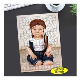 Asilmeydan 456793647 240 Parça Pilot Şapkalı Sevimli Bebek Puzzle Yapboz Tablo