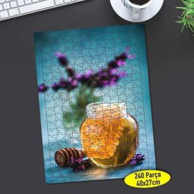 Asilmeydan 456796610 240 Parça Çiçekli Bal Kavanozu Puzzle Yapboz Tablo