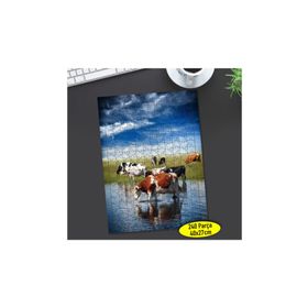 Asilmeydan 456806240 240 Parça Su Içen Inek Sürüsü Puzzle Yapboz Tablo