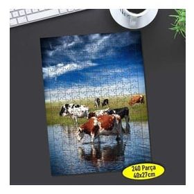 Asilmeydan 456806240 240 Parça Su Içen Inek Sürüsü Puzzle Yapboz Tablo