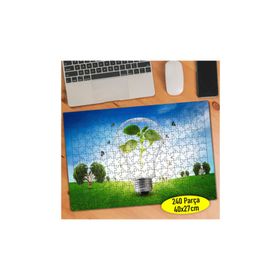 Asilmeydan 456807371 240 Parça Işık Tasarrufu Çevrecilik Puzzle Yapboz Tablo