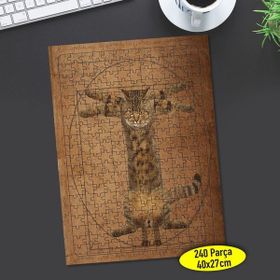 Asilmeydan 456810852 240 Parça Altın Oran Kedi Puzzle Yapboz Tablo