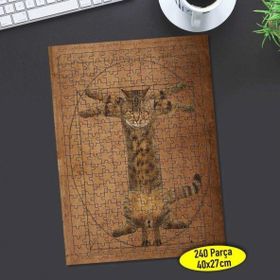 Asilmeydan 456810852 240 Parça Altın Oran Kedi Puzzle Yapboz Tablo