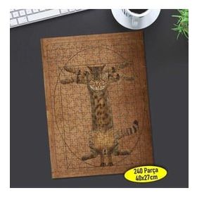 Asilmeydan 456810852 240 Parça Altın Oran Kedi Puzzle Yapboz Tablo