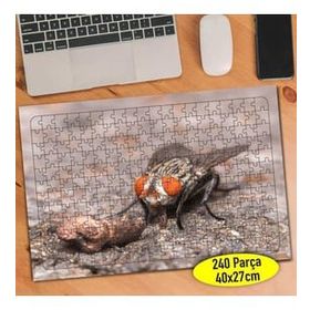 Asilmeydan 456811690 240 Parça Makro Çekim Kara Sinek Puzzle Yapboz Tablo