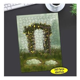 Asilmeydan 457231149 240 Parça Sihirli Çiçekli Kapı Puzzle Yapboz Tablo