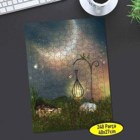 Asilmeydan 457233585 240 Parça Sihirli Gece Işığı Puzzle Yapboz Tablo