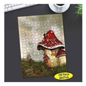 Asilmeydan 457238695 240 Parça Sihirli Dünya Mantar Ev Puzzle Yapboz Tablo
