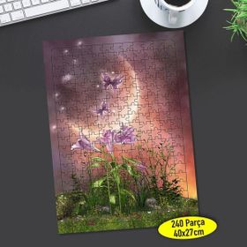 Asilmeydan 457242433 240 Parça Sihirli Dünya Çiçekli Bahçe Puzzle Yapboz Tablo