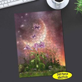 Asilmeydan 457242433 240 Parça Sihirli Dünya Çiçekli Bahçe Puzzle Yapboz Tablo