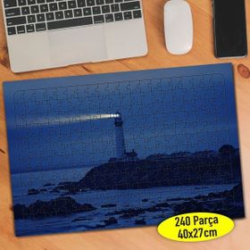 Asilmeydan 457249861 240 Parça Karanlık Fener Sahili Puzzle Yapboz Tablo