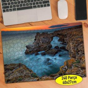 Asilmeydan 457270844 240 Parça Issız Deniz Kıyısı Puzzle Yapboz Tablo