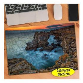 Asilmeydan 457270844 240 Parça Issız Deniz Kıyısı Puzzle Yapboz Tablo