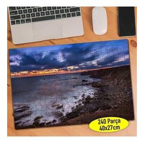 Asilmeydan 457284847 240 Parça Gün Batımı Sahili Puzzle Yapboz Tablo