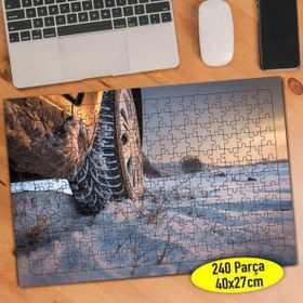 Asilmeydan 457292646 240 Parça Araba Kar Lastiği Puzzle Yapboz Tablo