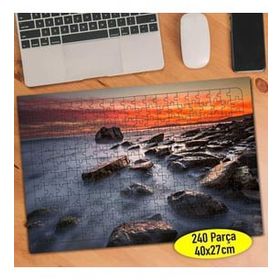 Asilmeydan 457296568 240 Parça Buharlı Deniz Sahil Puzzle Yapboz Tablo