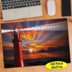 Asilmeydan 457300488 240 Parça Işıklı Deniz Feneri Puzzle Yapboz Tablo