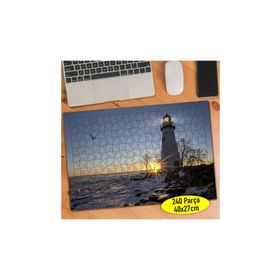 Asilmeydan 457300635 240 Parça Sahilde Deniz Feneri Puzzle Yapboz Tablo