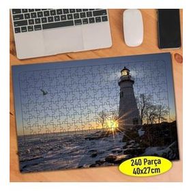 Asilmeydan 457300635 240 Parça Sahilde Deniz Feneri Puzzle Yapboz Tablo