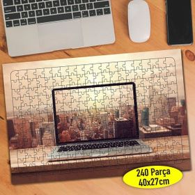 Asilmeydan 457307283 240 Parça Bilgisayar Şehir Görüntüsü Puzzle Yapboz Tablo