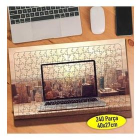 Asilmeydan 457307283 240 Parça Bilgisayar Şehir Görüntüsü Puzzle Yapboz Tablo