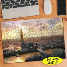 Asilmeydan 457308664 240 Parça Gün Batımı Şehir Manzarası Puzzle Yapboz Tablo