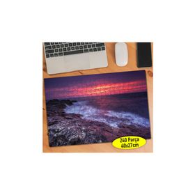 Asilmeydan 457314117 240 Parça Pembe Gün Batımı Manzarası Puzzle Yapboz Tablo