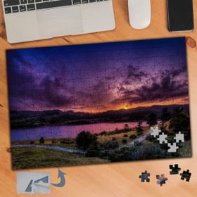 Asilmeydan 457314117 240 Parça Pembe Gün Batımı Manzarası Puzzle Yapboz Tablo