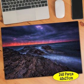 Asilmeydan 457315264 240 Parça Sahilde Gün Batımı Puzzle Yapboz Tablo