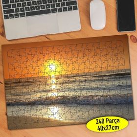 Asilmeydan 457315264 240 Parça Sahilde Gün Batımı Puzzle Yapboz Tablo