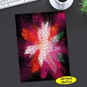 Asilmeydan 457318552 240 Parça Dağılan Renkli Tozlar Puzzle Yapboz Tablo