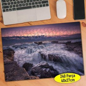 Asilmeydan 457326389 240 Parça Gün Batımı Akarsu Manzarası Puzzle Yapboz Tablo