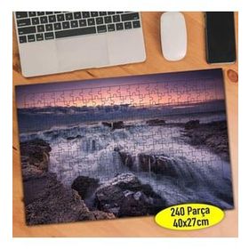 Asilmeydan 457326389 240 Parça Gün Batımı Akarsu Manzarası Puzzle Yapboz Tablo