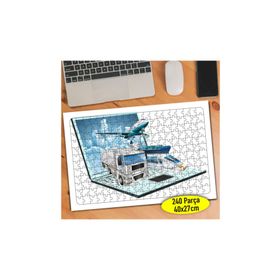 Asilmeydan 457330013 240 Parça Lojistik Sanal Dünya Puzzle Yapboz Tablo