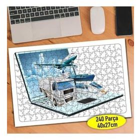 Asilmeydan 457330013 240 Parça Lojistik Sanal Dünya Puzzle Yapboz Tablo