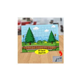 Asilmeydan Ağaçlı Park Yolu 99 Parça Puzzle Yapboz Tablo