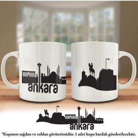 Asilmeydan Ankara Başkent Şehir Silueti Basklı Kupa
