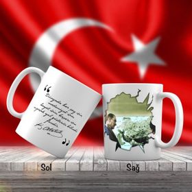 Asilmeydan Asil Hediyelik Baş Öğretmen -Mustafa Kemal Atatürk - Harf Tablosu Atatürk'ün Sözleri Kupa