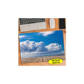 Asilmeydan Beyaz Pamuk Bulutlar 240 Parça 27x40 cm Puzzle Yapboz Tablo