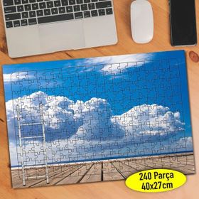 Asilmeydan Beyaz Pamuk Bulutlar 240 Parça 27x40 cm Puzzle Yapboz Tablo
