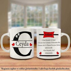 Asilmeydan Ceyda İsmi ve Anlamı İsme Özel Tasarım Kupa Bardak