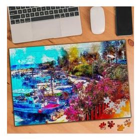 Asilmeydan Çiçekli Deniz Kenarı 240 Parça Puzzle Yapboz Tablo