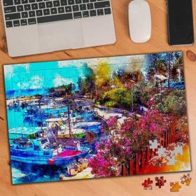 Asilmeydan Çiçekli Deniz Kenarı 240 Parça Puzzle Yapboz Tablo