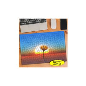 Asilmeydan Çiçekli Güneş Manzarası 240 Parça Puzzle Yapboz Tablo