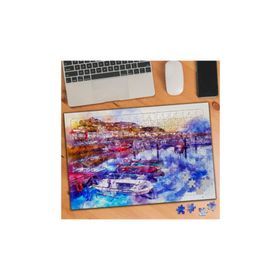 Asilmeydan Çizimsel Renkli Sahil 240 Parça 27x40 cm Puzzle Yapboz Tablo
