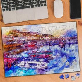 Asilmeydan Çizimsel Renkli Sahil 240 Parça 27x40 cm Puzzle Yapboz Tablo