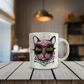 Asilmeydan Cool Cat Sevimli Kedi Kupa Bardak