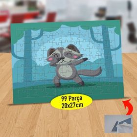 Asilmeydan Dansçı Rakun 99 Parça Puzzle Yapboz Tablo